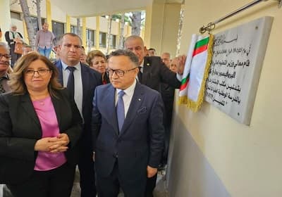 زيارة عمل وتفقد لوزير التعليم العالي والبحث العلمي رفقة وزيرة البيئة والطاقات المتجددة للمدرسة العليا للاشغال العمومية بالقبة القديمة 1