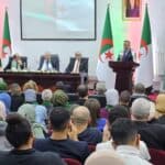 حضور وزير التعليم العالي والبحث العلمي محاضرة لرئيس مجلس الأمة السيد صالح قوجيل 3